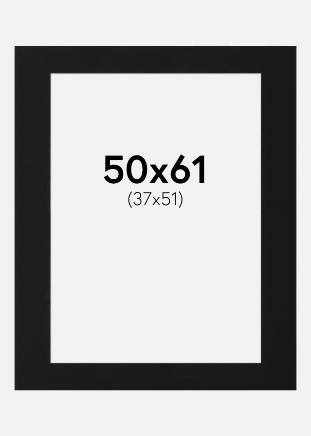 Passepartout Sort Standard (Hvid kerne) 50x61 cm (37x51)