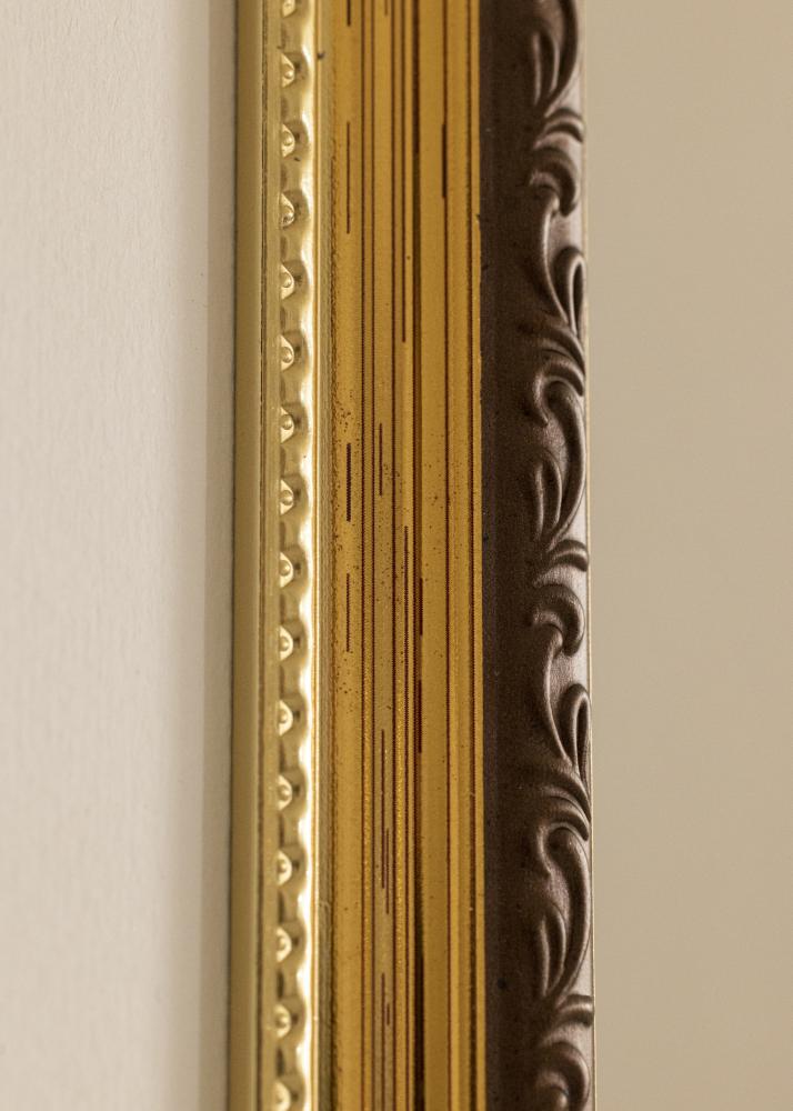 Ramme Abisko Guld 70x100 cm - Passepartout Hvid 61x91,5 cm