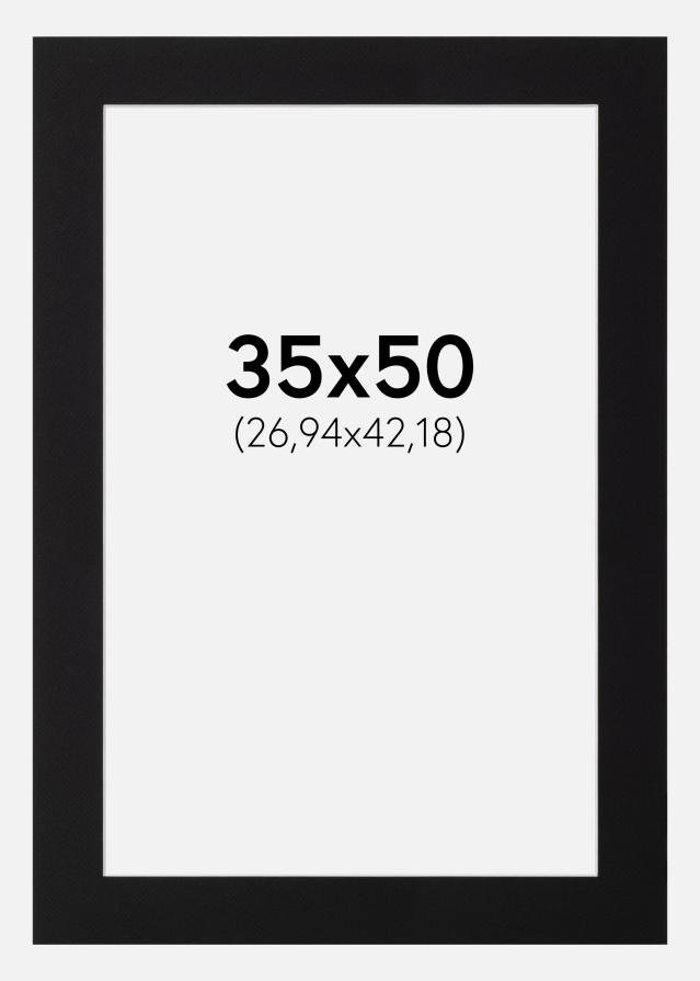 Passepartout Canson Sort (Hvid kerne) 35x50 cm (26,94x42,18)