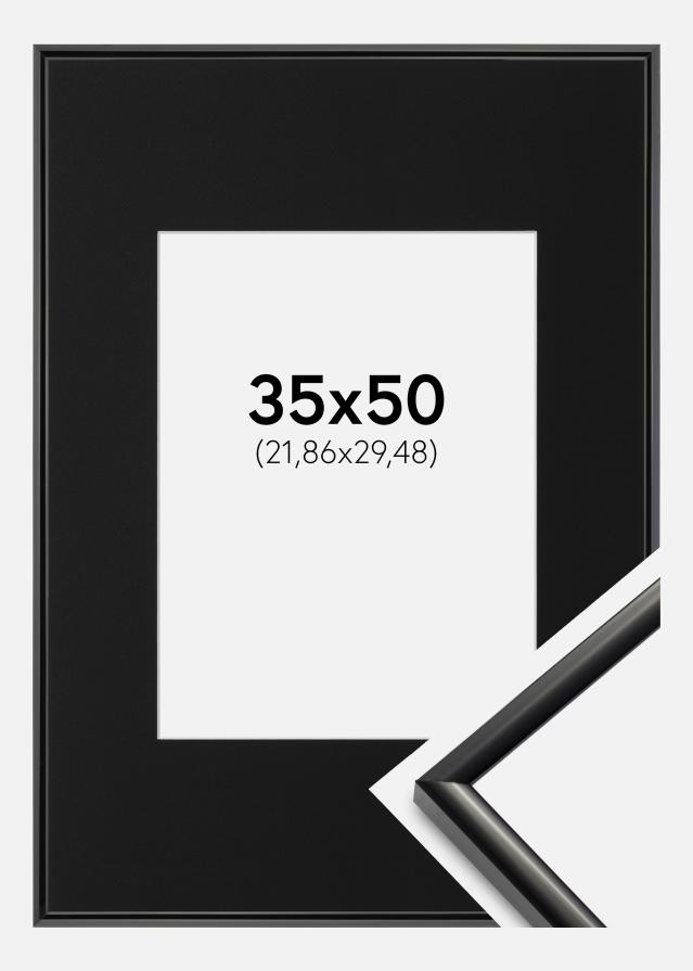 Ramme New Lifestyle Sort 35x50 cm - Passepartout Sort 9x12 inches