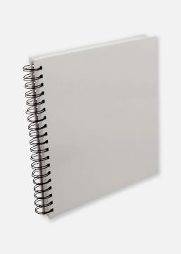 Kvadratisk Spiralfotoalbum Hvid - 25x25 cm (80 Hvide sider / 40 ark)