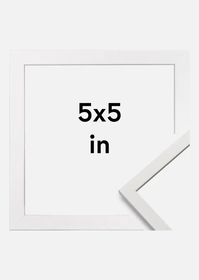 Ramme Edsbyn Akrylglas Hvid 5x5 inches (12,7x12,7 cm)
