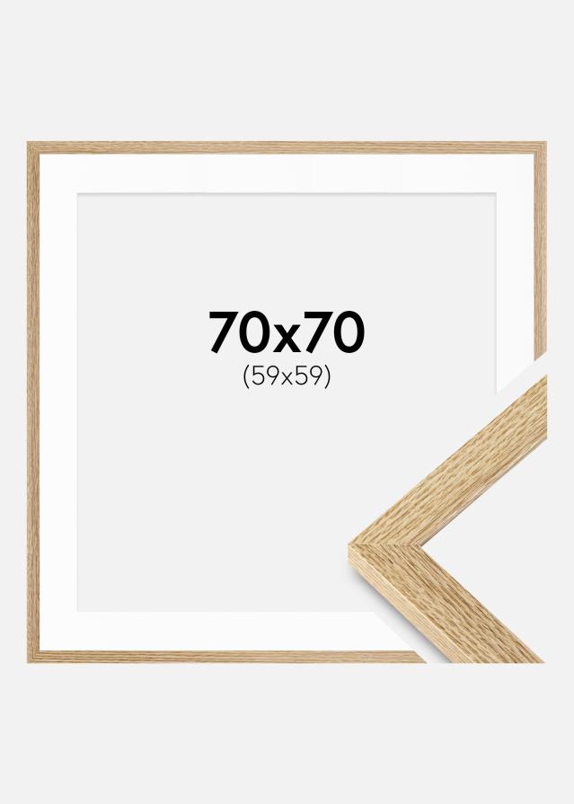 Ramme Selection Eg 70x70 cm - Passepartout Hvid 60x60 cm