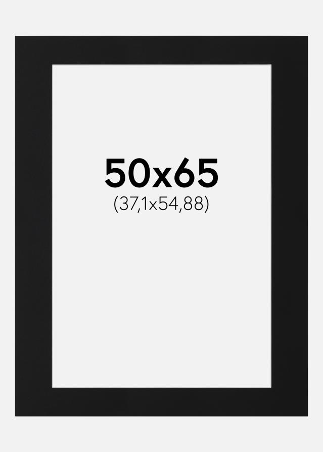 Passepartout Sort Standard (Hvid kerne) 50x65 cm (37,1x54,88)