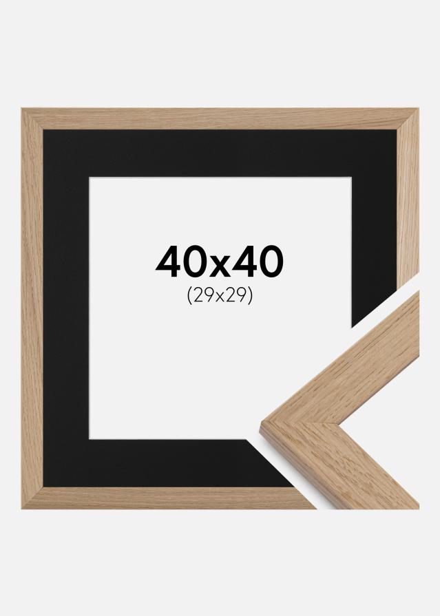 Ramme Trendline Eg 40x40 cm - Passepartout Sort 30x30 cm