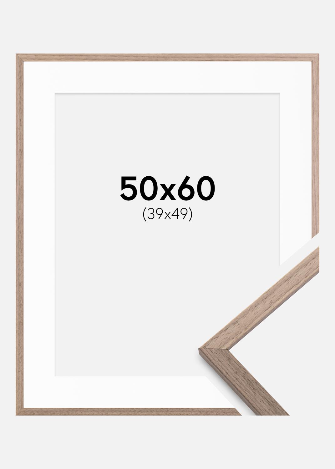 Product Image for Ramme Edsbyn Lys Valnød 50x60 cm - Passepartout Hvid 40x50 cm