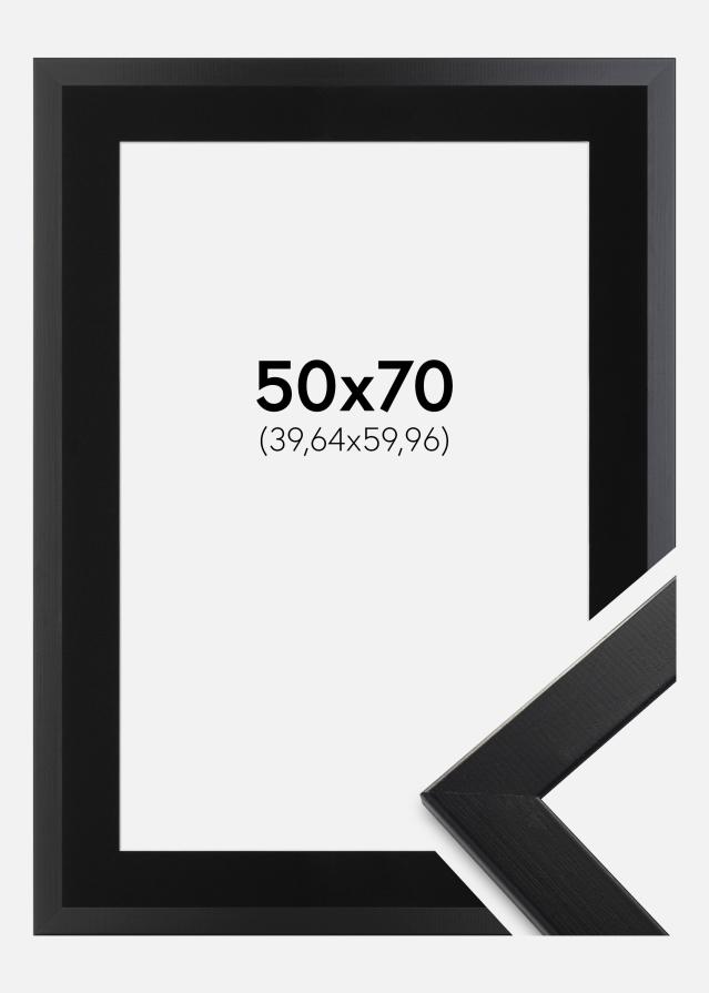 Ramme Trendline Sort 50x70 cm - Passepartout Sort 16x24 inches
