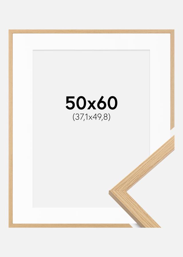 Ramme Galant Eg 50x60 cm - Passepartout Hvid 15x20 inches