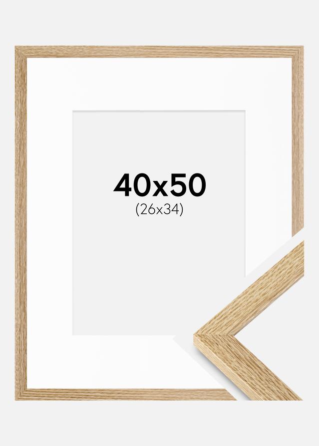 Ramme Selection Eg 40x50 cm - Passepartout Hvid 27x35 cm