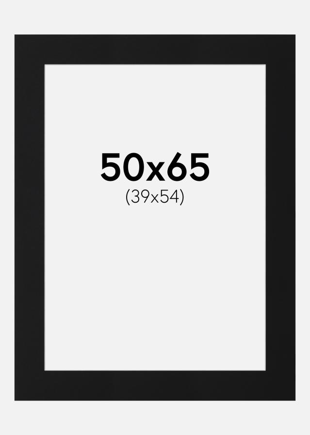 Passepartout Sort Standard (Hvid kerne) 50x65 cm (39x54)