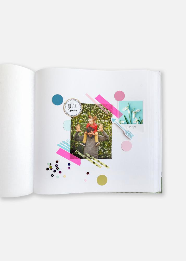 Amazing Memories Album Hvid - 28x29 cm (100 Hvide sider / 50 ark)