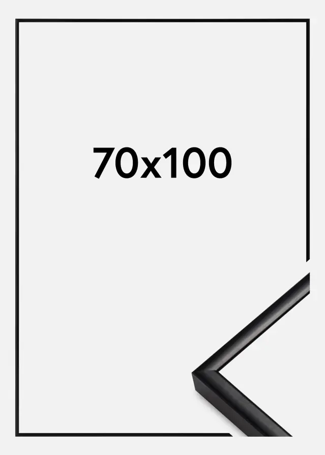 Ramme Aluminium Akrylglas Sort 70x100 cm
