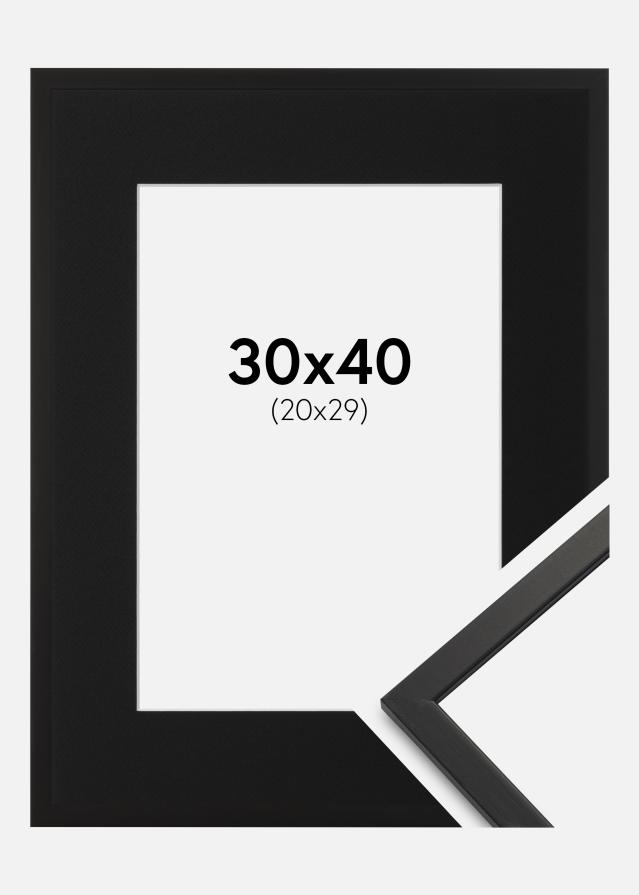 Ramme Edsbyn Sort 30x40 cm - Passepartout Sort 21x30 cm