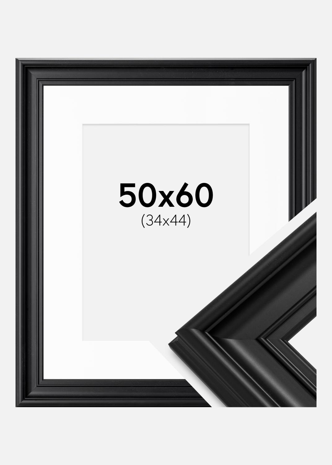 Product Image for Ramme Mora Premium Sort 50x60 cm - Passepartout Hvid 35x45 cm