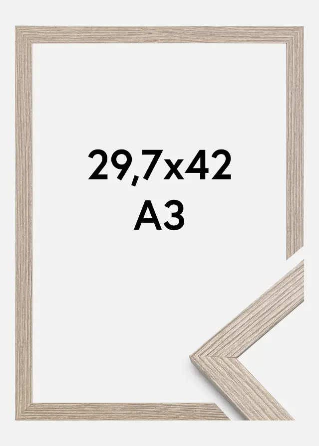 Ramme Stilren Akrylglas Greige Oak 29,7x42 cm (A3)