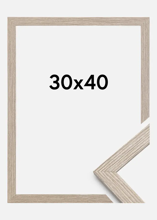 Ramme Stilren Akrylglas Greige Oak 30x40 cm