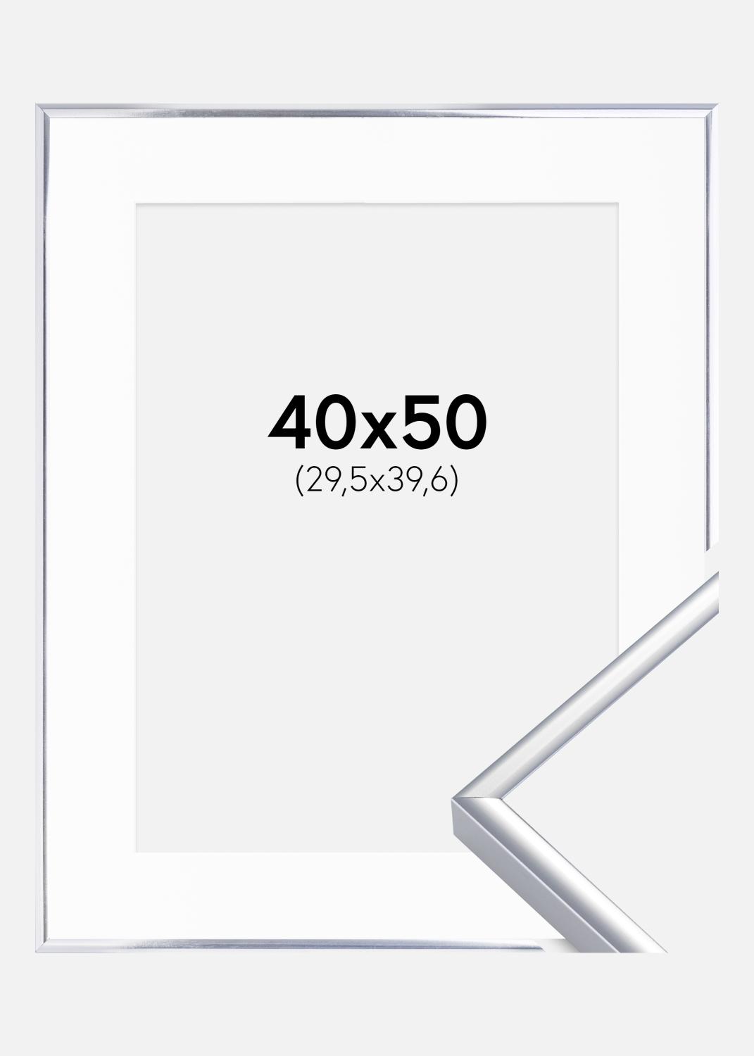 Product Image for Ramme Aluminium Blank Sølv 40x50 cm - Passepartout Hvid 12x16 inches
