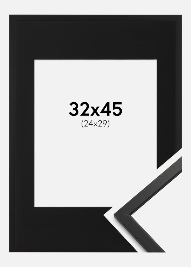 Ramme Edsbyn Sort 32x45 cm - Passepartout Sort 25x30 cm