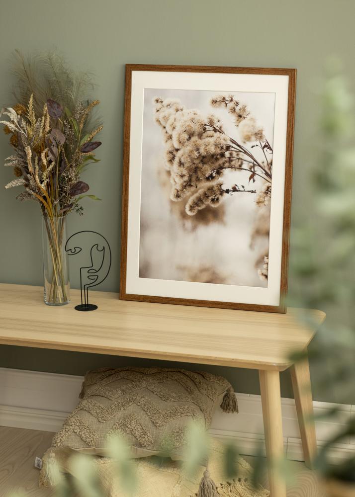 Ramme Stilren Warm Brown 40x40 cm - Passepartout Hvid 32x32 cm