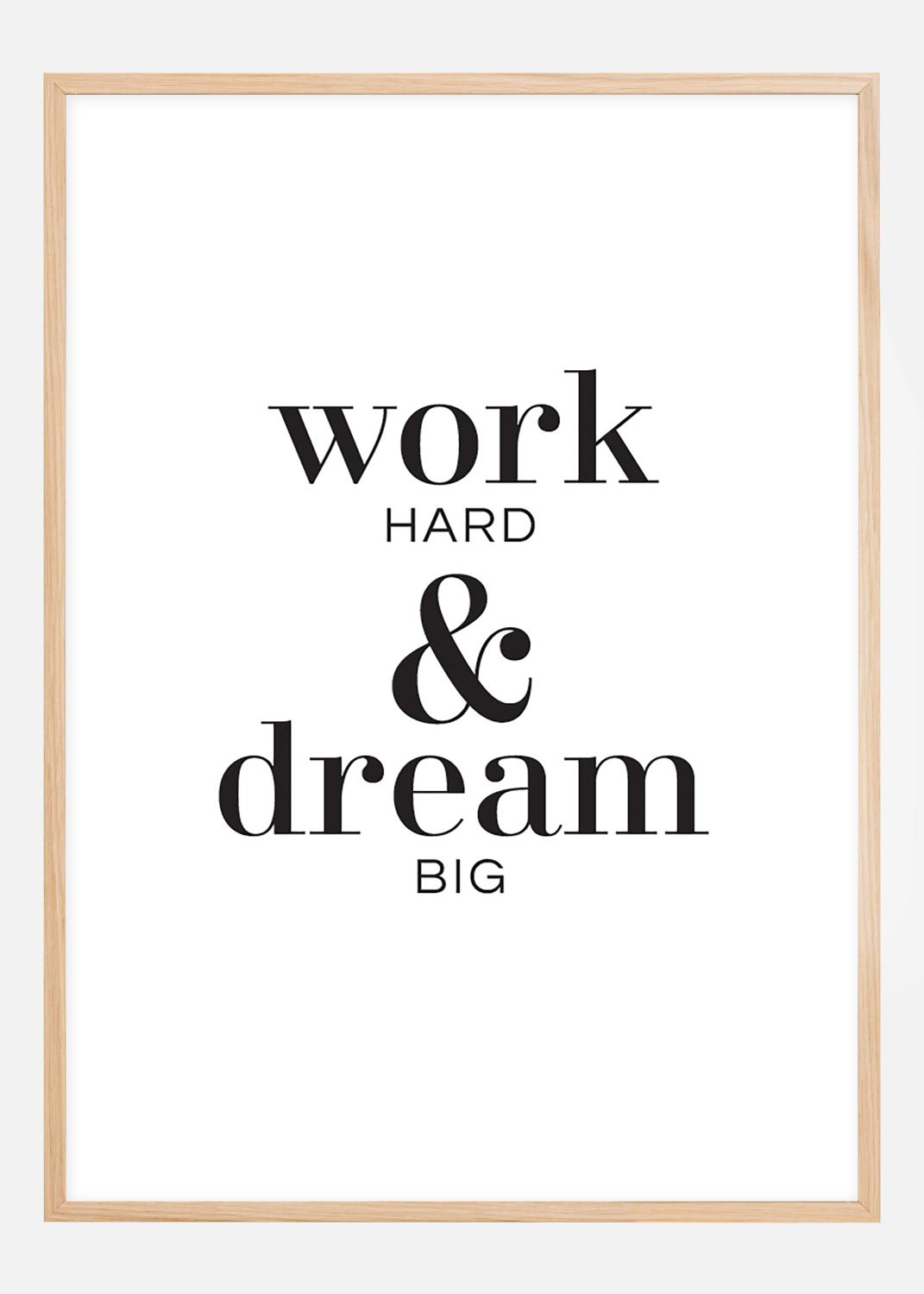Product Image for Work hard &amp; dream big Plakat (21x29.7 cm (A4))
