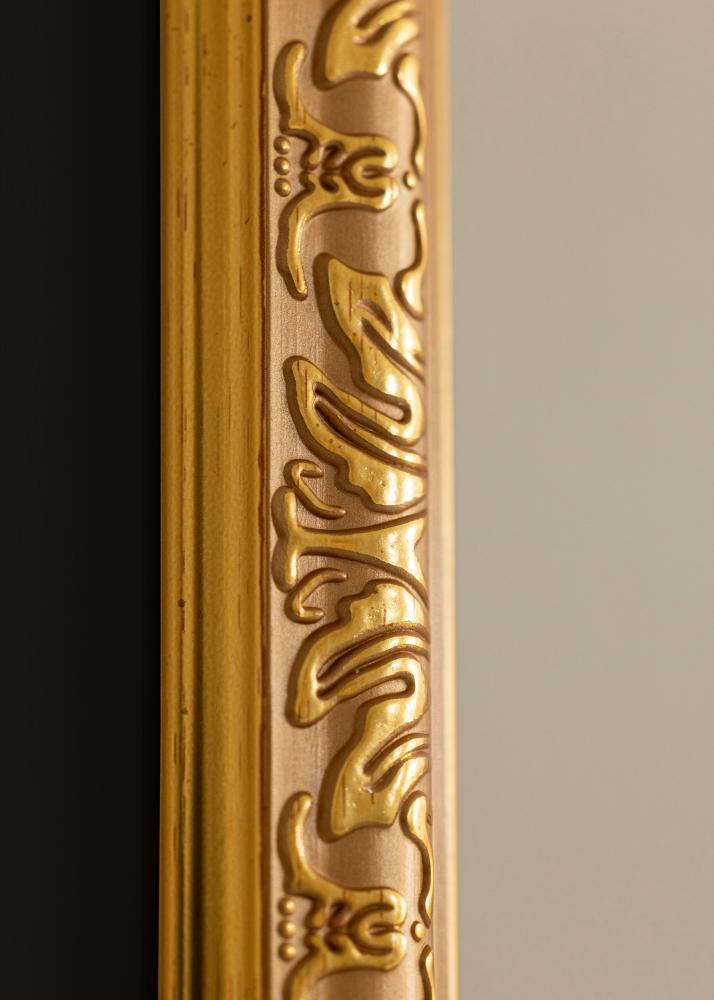 Ramme Nostalgia Guld 30x60 cm - Passepartout Sort 20x50 cm