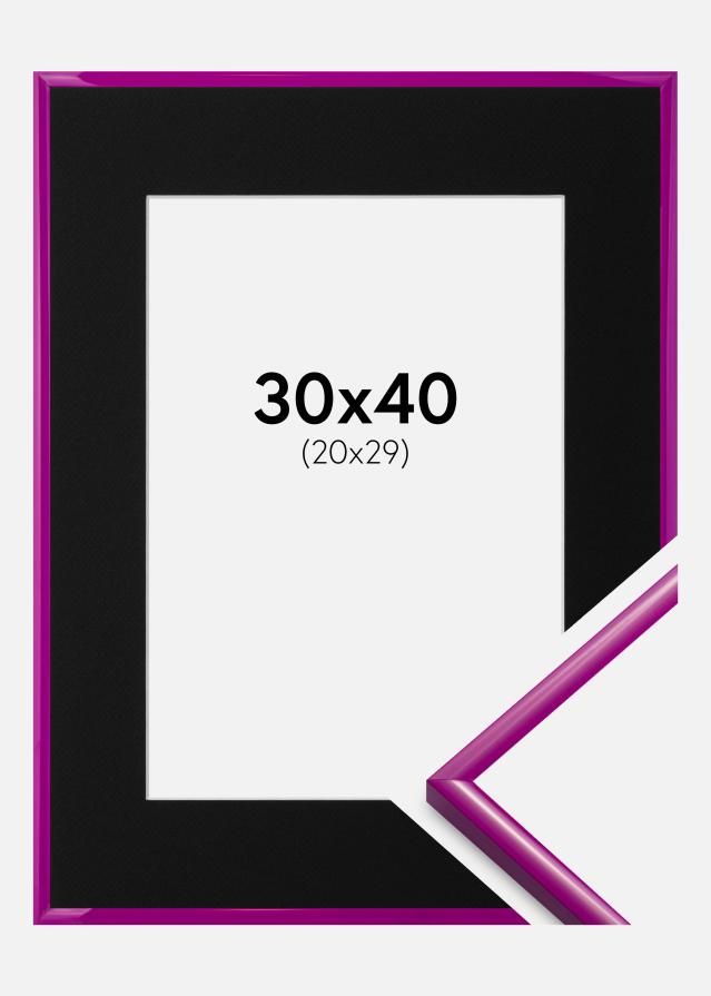 Ramme New Lifestyle Fuchsia 30x40 cm - Passepartout Sort 21x30 cm