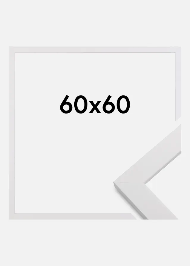 Ramme White Wood Akrylglas 60x60 cm