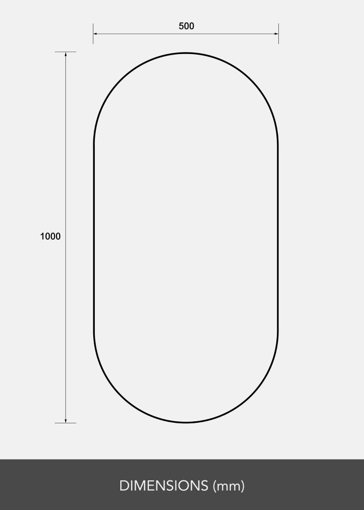 Spejl Lozenge 50x100 cm