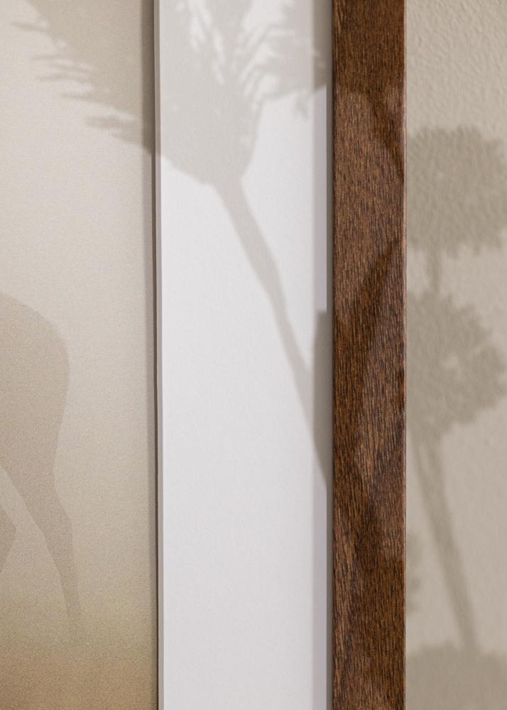 Ramme Stilren Warm Brown 40x50 cm - Passepartout Hvid 28x35 cm