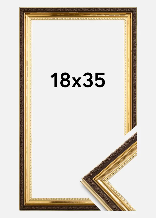 Ramme Abisko Akrylglas Guld 18x35 cm