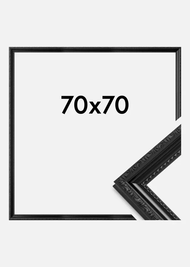 Ramme Abisko Akrylglas Sort 70x70 cm