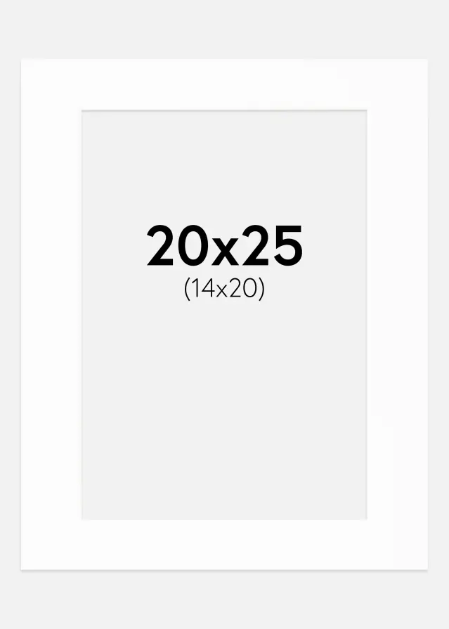 Passepartout Canson Hvid (Hvid kerne) 20x25 cm (14x20)