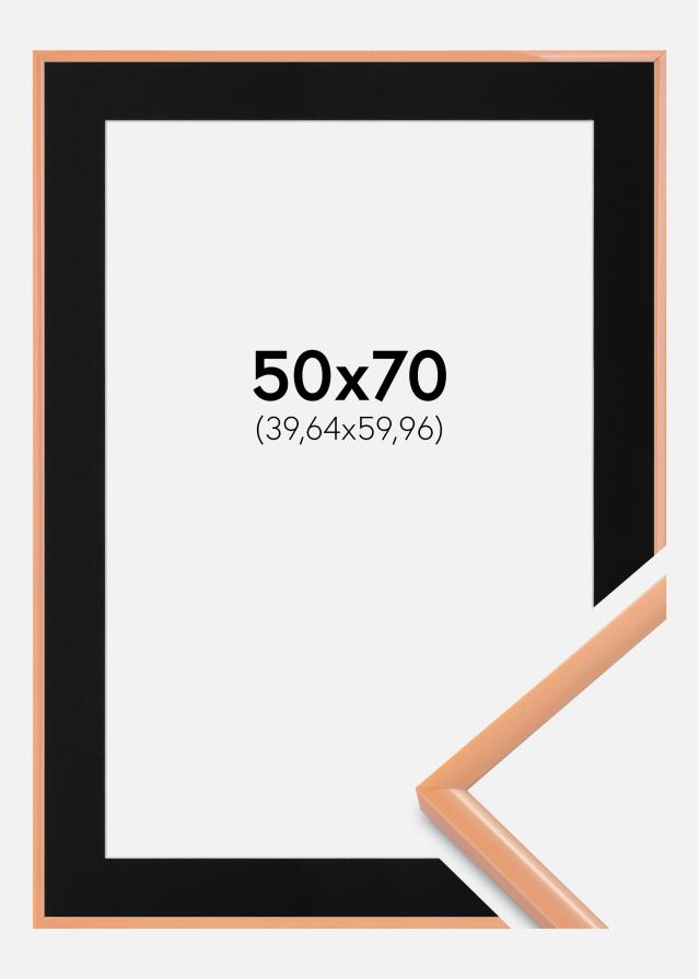 Ramme New Lifestyle Apricot 50x70 cm - Passepartout Sort 16x24 inches