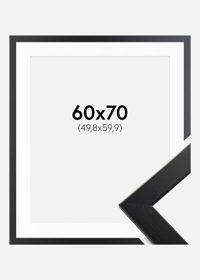 Ramme Trendline Sort 60x70 cm - Passepartout Hvid 20x24 inches