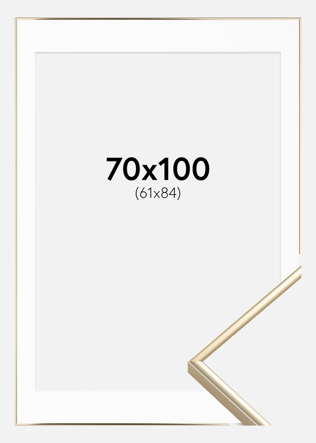 Product Image for Ramme Visby Blank Guld 70x100 cm - Passepartout Hvid 62x85 cm