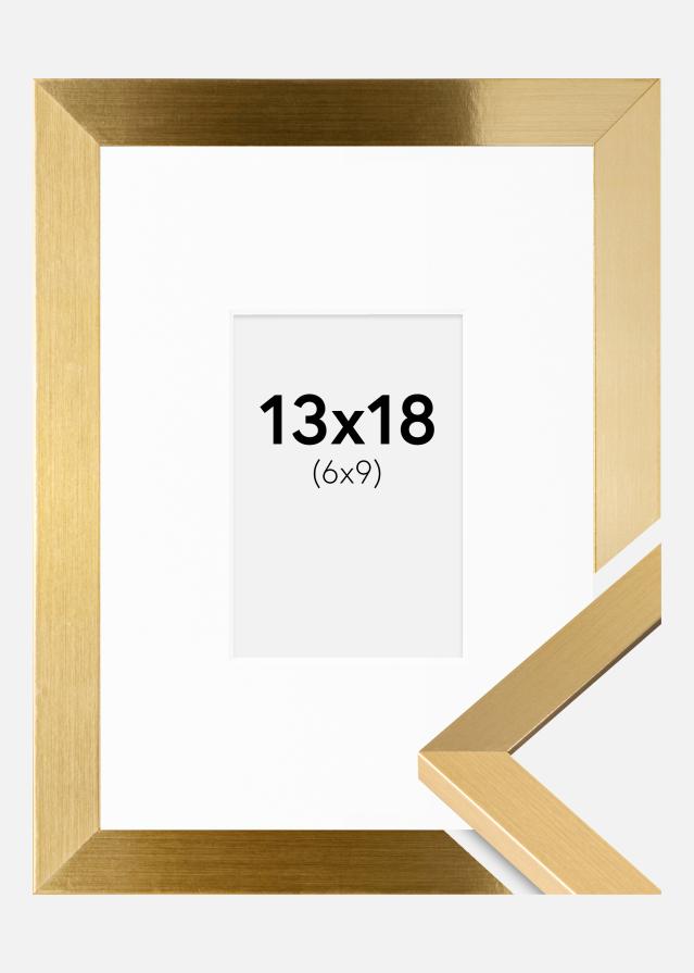 Ramme Selection Guld 13x18 cm - Passepartout Hvid 7x10 cm