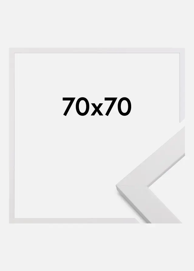 Ramme White Wood 70x70 cm