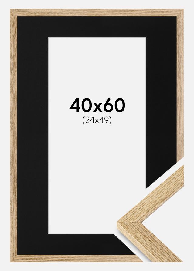 Ramme Selection Eg 40x60 cm - Passepartout Sort 25x50 cm