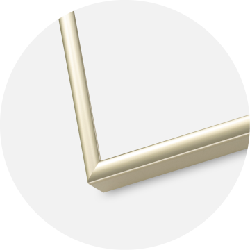 Ramme Aluminium Blank Guld 50x50 cm - Passepartout Sort 40x40 cm