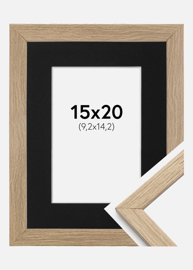 Ramme Stilren Eg 15x20 cm - Passepartout Sort 4x6 inches