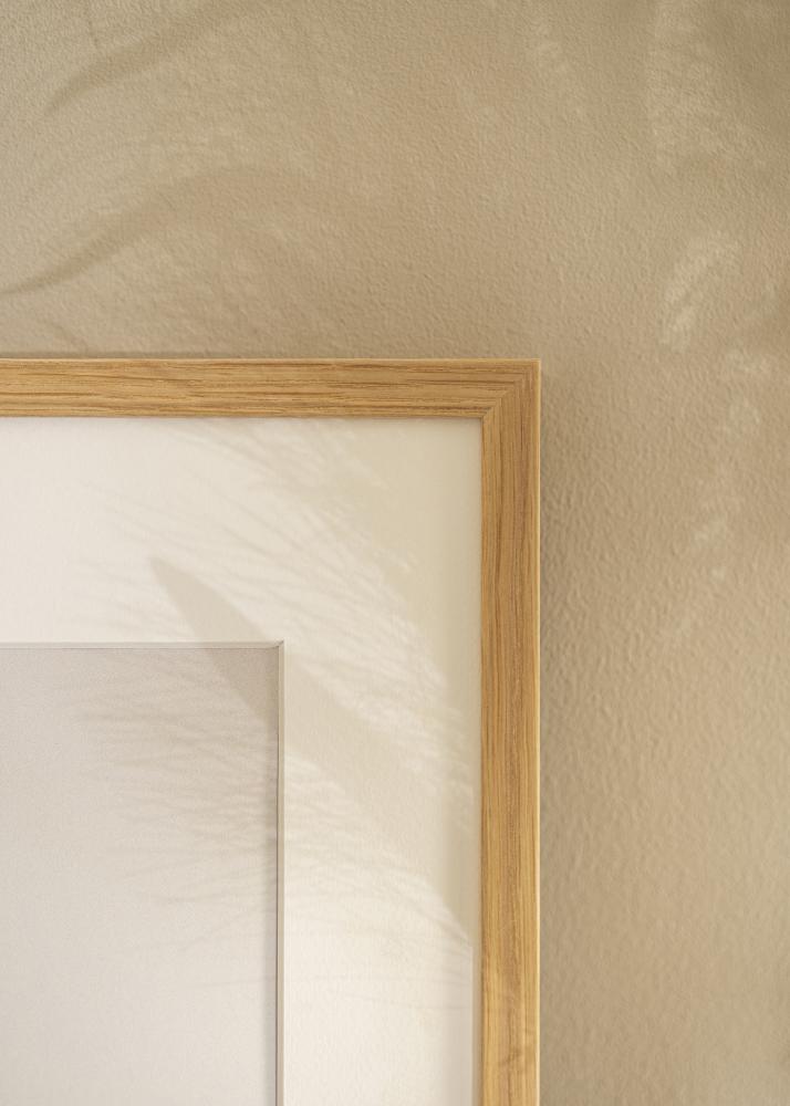 Ramme Soul Oak Veneer 30x40 cm - Passepartout Hvid 18x27 cm