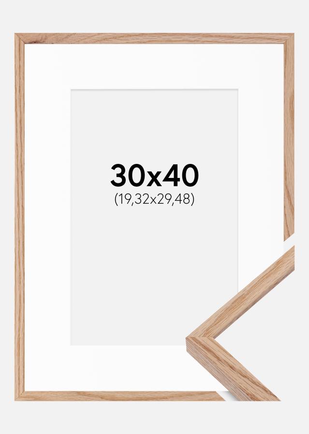 Ramme E-Line Eg 30x40 cm - Passepartout Hvid 8x12 inches