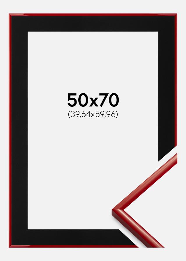 Ramme New Lifestyle Medium Red 50x70 cm - Passepartout Sort 16x24 inches