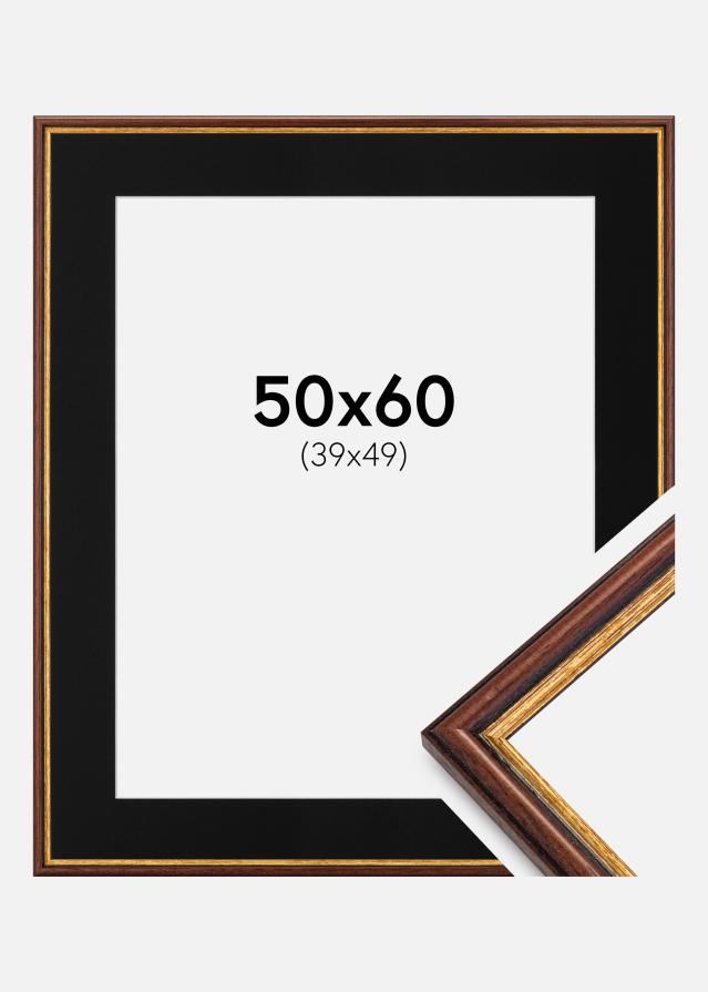 Ramme Horndal Brun 50x60 cm - Passepartout Sort 40x50 cm