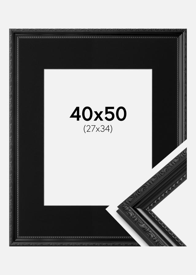 Ramme Abisko Sort 40x50 cm - Passepartout Sort 28x35 cm
