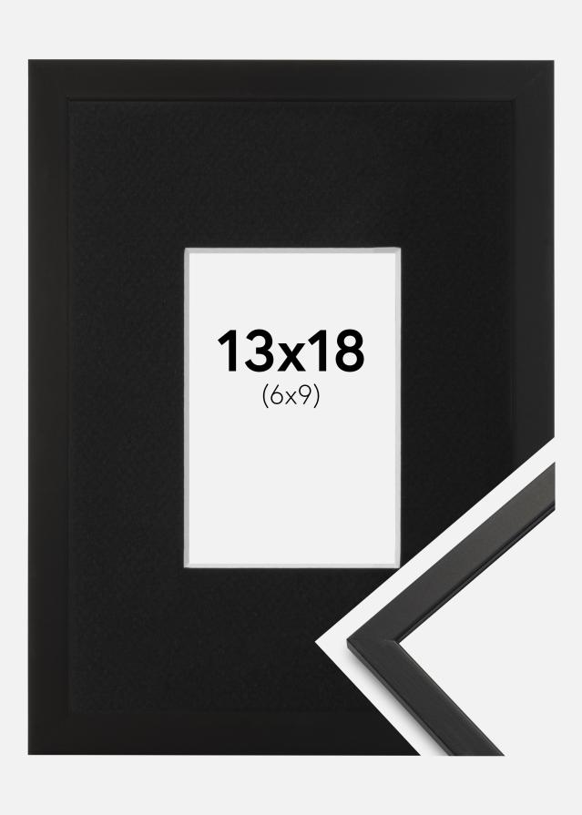 Ramme Edsbyn Sort 13x18 cm - Passepartout Sort 7x10 cm
