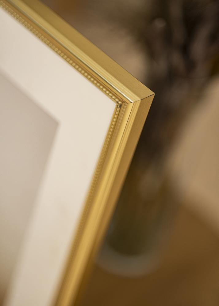 Ramme Gala Guld 40x50 cm - Passepartout Hvid 30x40 cm