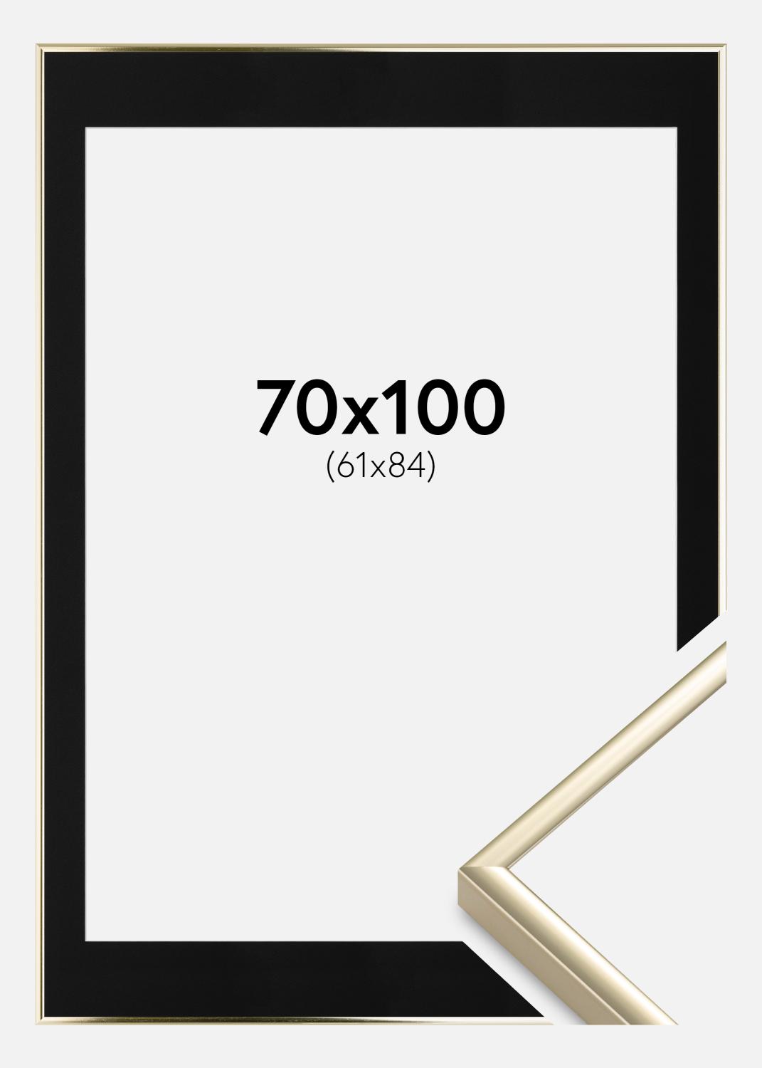 Product Image for Ramme Aluminium Blank Guld 70x100 cm - Passepartout Sort 62x85 cm