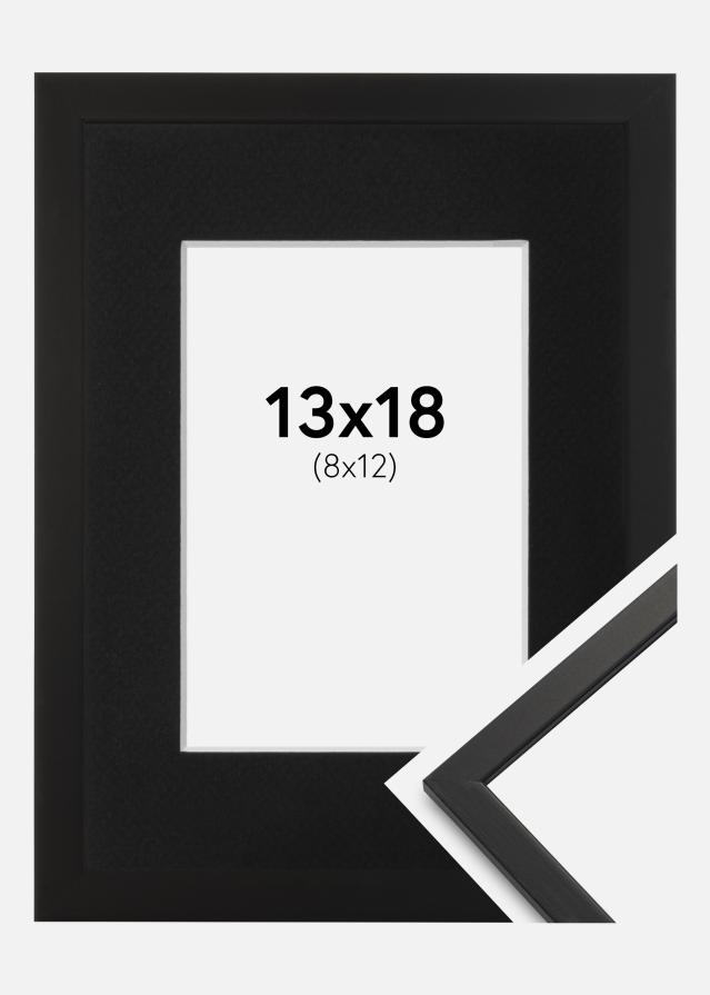 Ramme Edsbyn Sort 13x18 cm - Passepartout Sort 9x13 cm