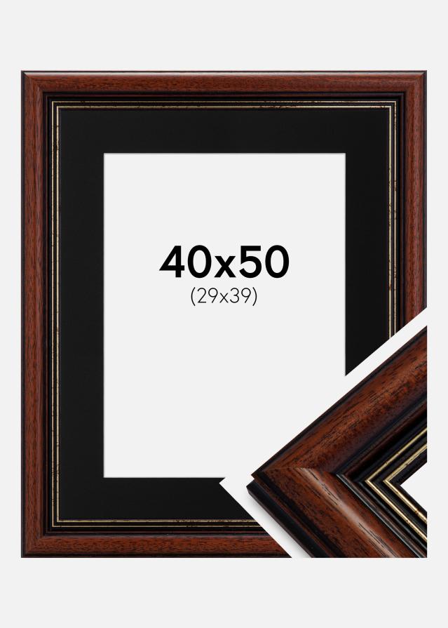 Ramme Old Retro 40x50 cm - Passepartout Sort 30x40 cm